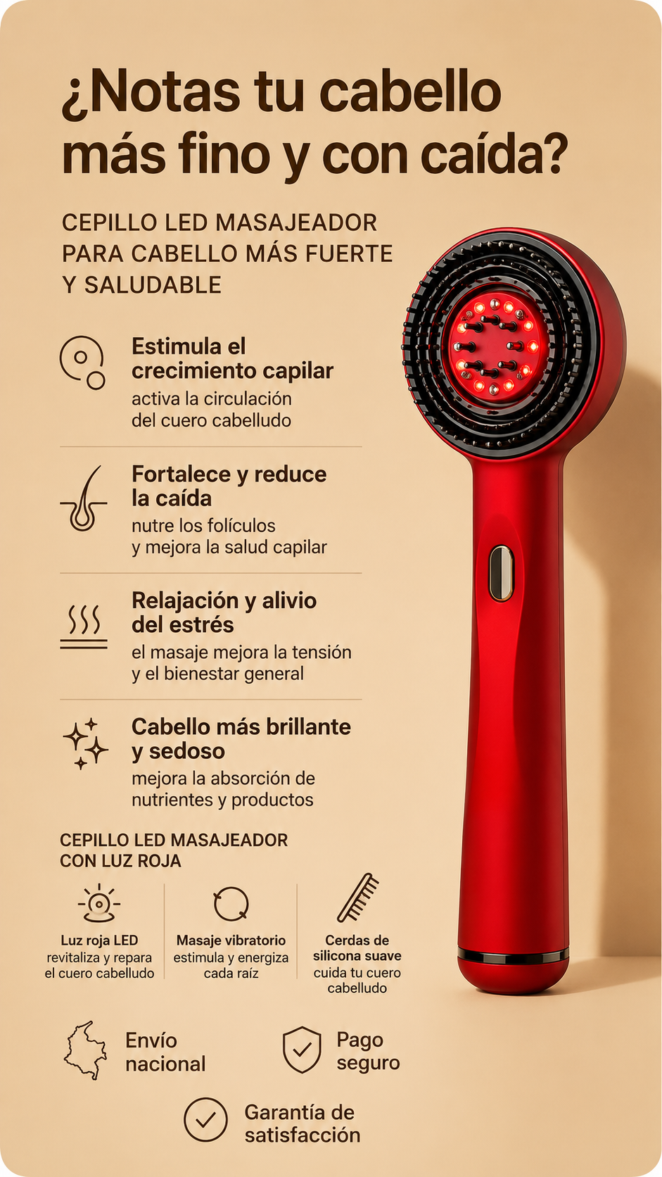CEPILLO LED MASAJEADOR MULTIFUNCIONAL