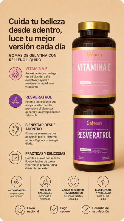 VITAMINA E + RESVERATROL COMBO (DESCUENTO LIMITADO)